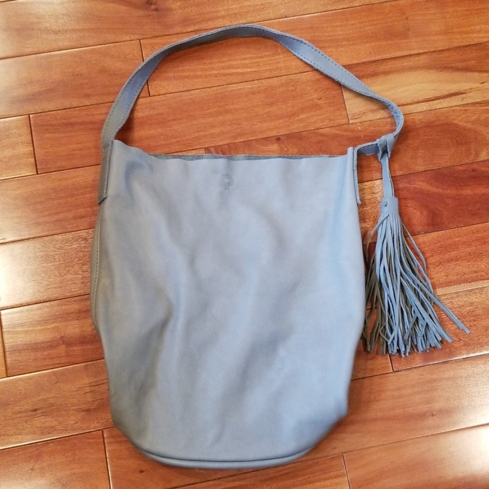 FREE GIFT W/ Fashion Able purse leather sage gray